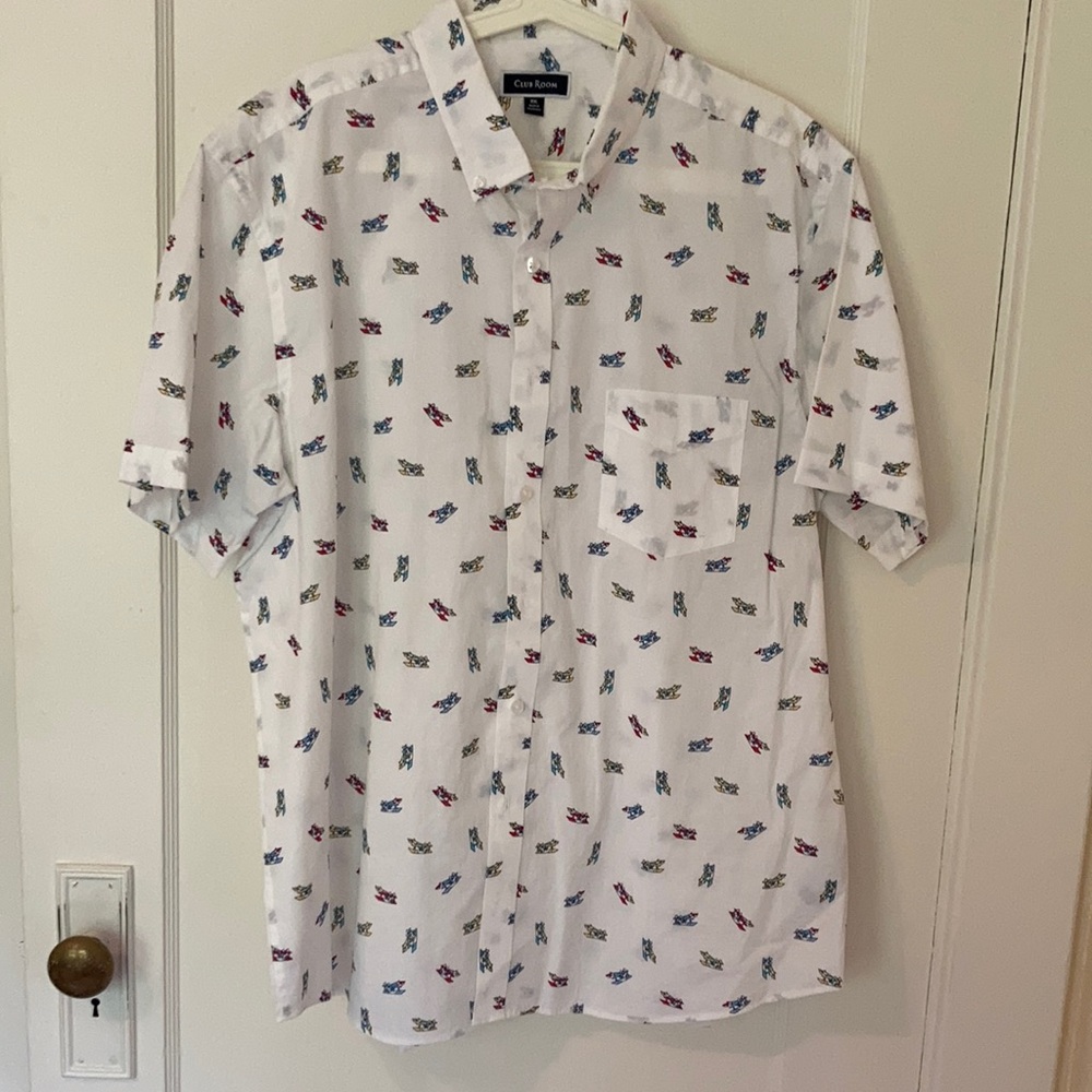 Club Room Men’s cotton shirt with plane motif